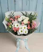 Букет цветов из:  Розы, Лизиантусы и Хризантемы в Ивдели