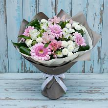Букет цветов из:  Герберы, Альстромерии и Хризантемы в Ивдели