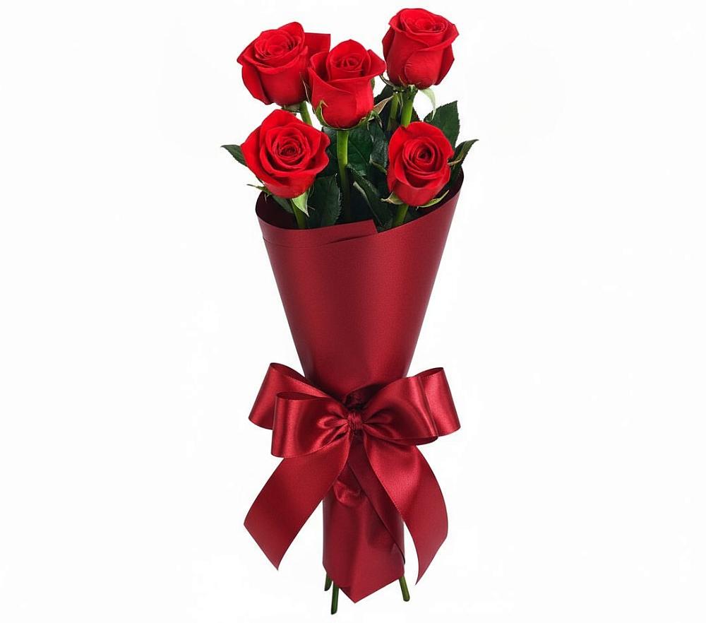 Букет 5 Красных роз Эдлесс Лав в Ивдели