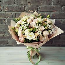 Букет цветов из:  Альстромерии, Розы и Хризантемы #REPLACE_PRED# Ивдели