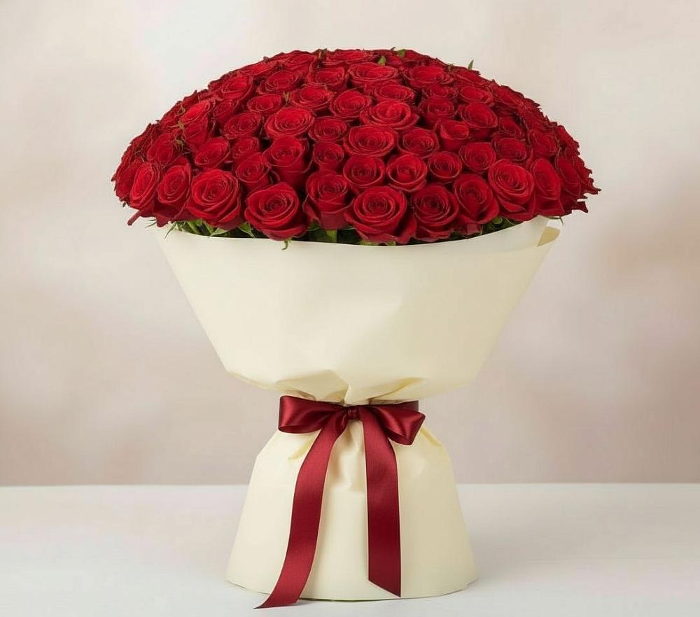 Букет 101 Красная роза Милано в Ивдели