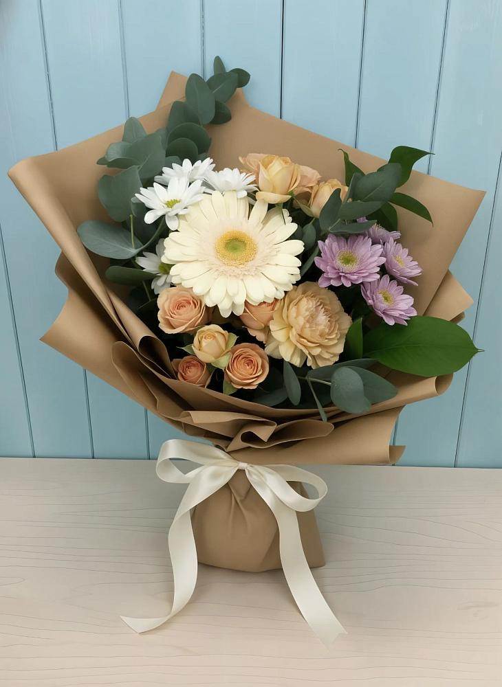 Букет цветов из: Герберы и Хризантемы в Ивдели
