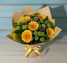 Букет цветов из:  Герберы и Хризантемы в Ивдели