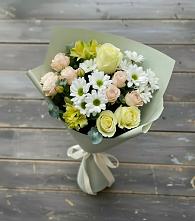 Букет цветов из:  Альстромерии, Розы и Хризантемы в Ивдели