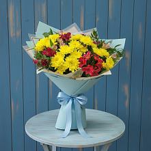 Букет цветов из:  Альстромерии и Хризантемы в Ивдели